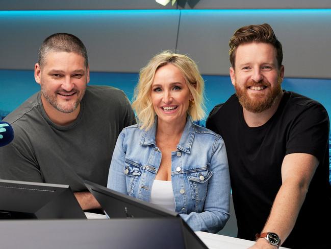 With radio co-hosts Brendan Fevola and Nick Cody.