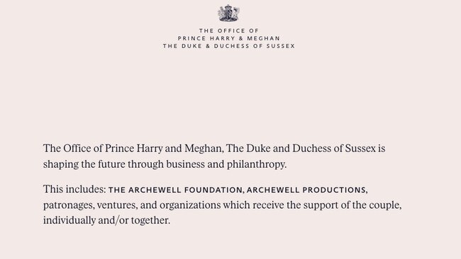 Prince Harry and Meghan Markle have launched their new website Sussex.com.