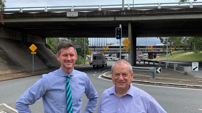 Transport Minister Mark Bailey and Member for Toohey Peter Russo.