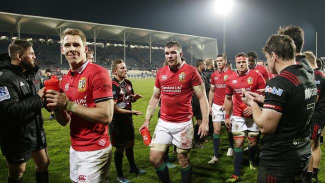 The Lions beat the Crusaders in Christchurch to get their campaign back on track.