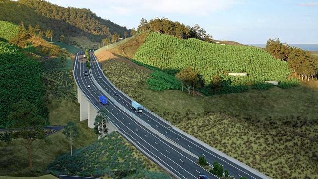 An artist's impression of the Coffs Harbour Bypass. Picture: RMS