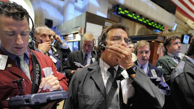 Traders on the New York Stock Exchange in 2008.