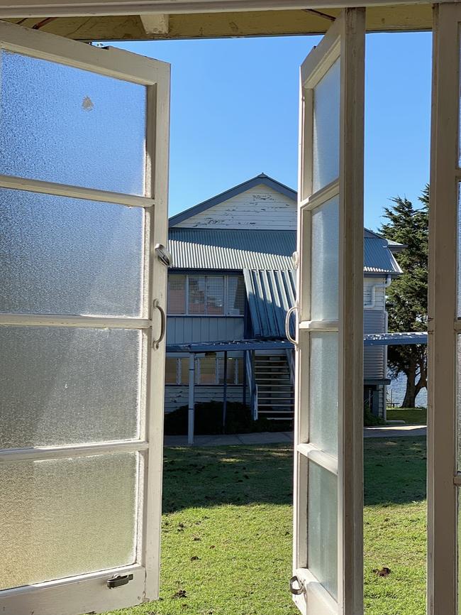 A view of the historical unused school at Beechmont school.