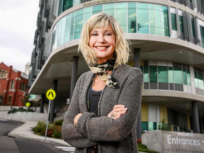 Olivia Newton-John Cancer Wellness and Research Centre. Olivia visited the ONJ Centre in Heidelberg today, saying hello to some current patients benefiting from the programs at the Wellness Centre. Picture- Nicole Cleary