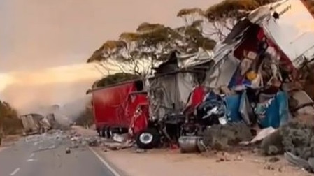 The crash shut down the highway. Picture: Hume Hwy Trucks