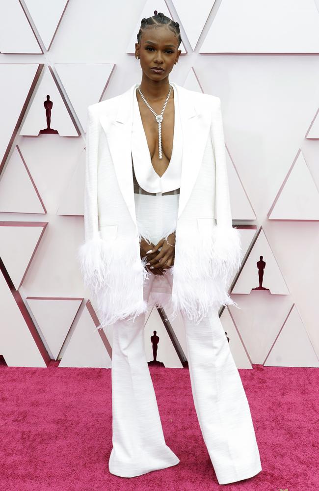 Tiara Thomas attends the 93rd Annual Academy Awards at Union Station. Picture: Chris Pizzelo-Pool/Getty Images