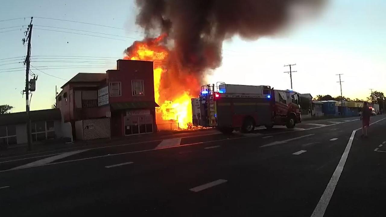 Footage of the Alma Street building and house fire in July 2021.