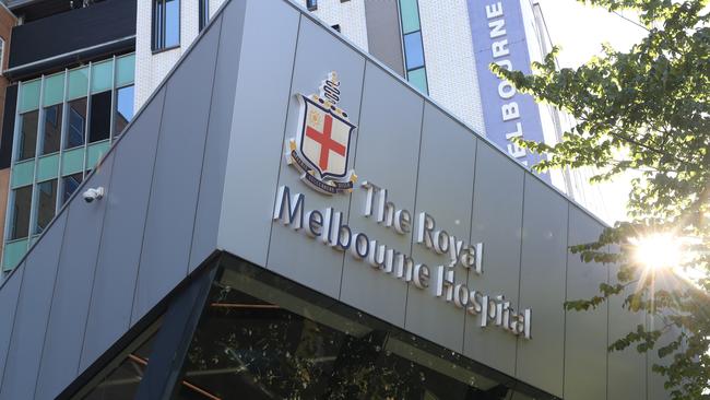 MELBOURNE, AUSTRALIA - NewsWire Photos, JANUARY 20, 2022. The main entrance at the Royal Melbourne Hospital as the hospital system in Victoria remains stretched under a code brown. Picture: NCA NewsWire / David Crosling