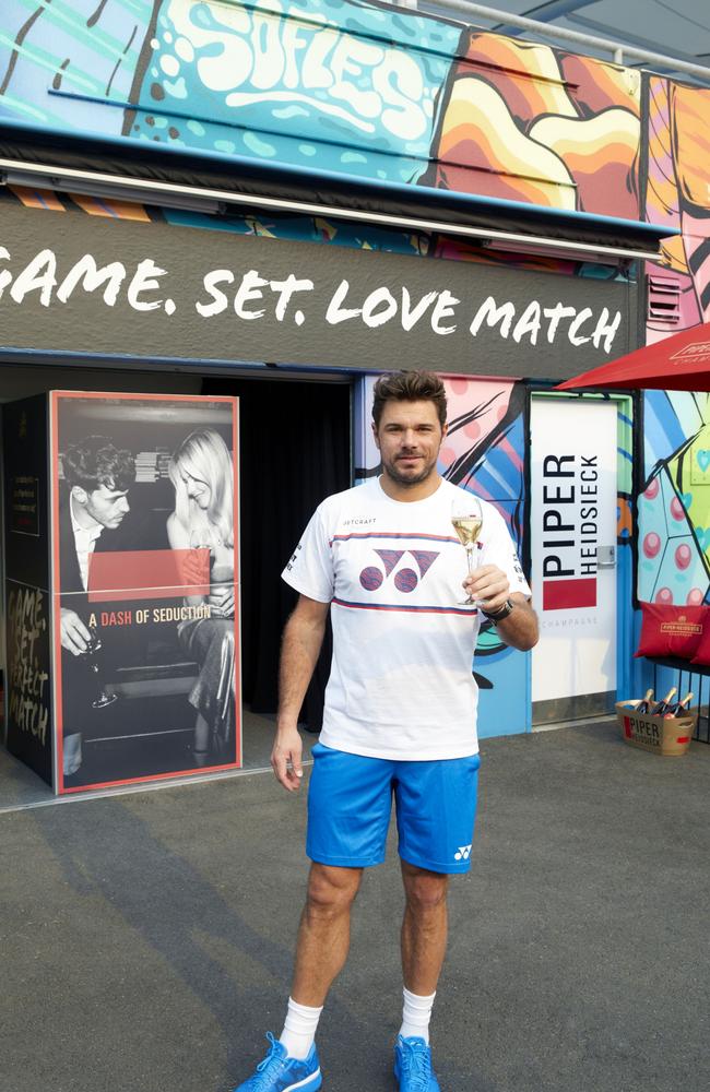 Stan Wawrinka is an ambassador for Piper-Heidsieck.