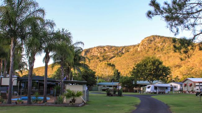 The beautiful backdrop of Glen Rock Peaks from the Esk Caravan Park. Photo Contributed