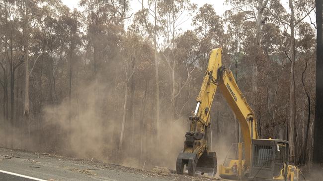 In 2019-20 34 contractors and their 284 workers used 190 pieces of machinery to fight the Black Summer fires, build emergency fuel breaks and clear roads of fallen timber and dangerous standing trees.