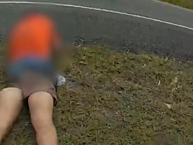 The man allegedly kept driving after his tyres were deflated by police who were attempting to stop the driver. Picture: QLD Police