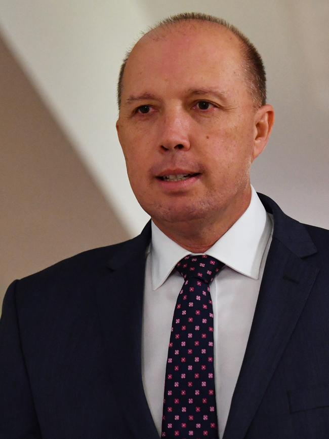 Immigration Minister Peter Dutton promised a “zero tolerance” approach when announcing foreigners jailed for more than a year would be thrown out of the country in 2014. Picture: AAP/Mick Tsikas