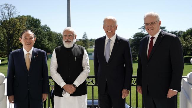 Suga, Modi, Biden and ScoMo.