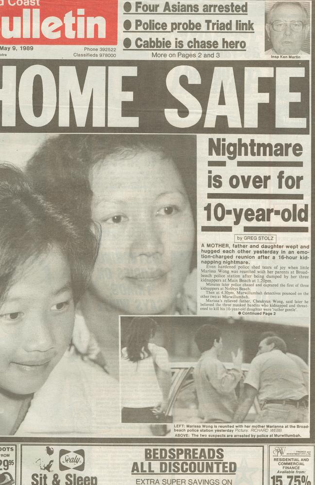 Gold Coast Bulletin 1989, May 9. Front page.