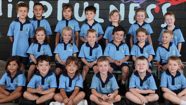 My First Year: Ormeau State School Prep A. Back row: Leo, Throne, Layla, Nixon, Nova, Joleigh, Kyran. Middle row: Carissa, Cleo, Leo, Lohan, Jaycee, Dusty. Front row: Ariyah, Axcel, Amelia, Liam, Michael, Evan.Picture Glenn Hampson