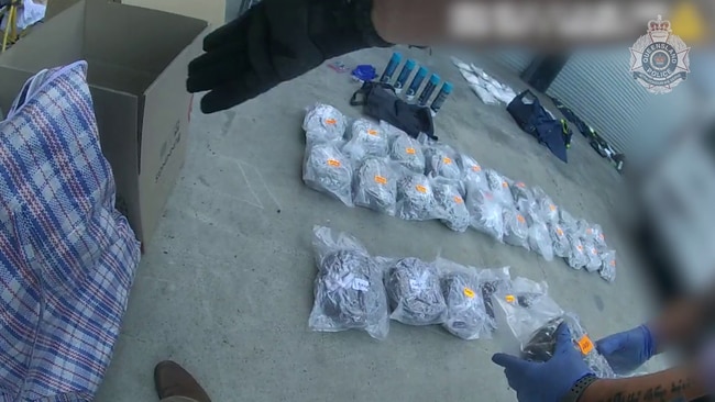 Illicit drugs allegedly found by police during raids across the Gold Coast. Picture: QPS.