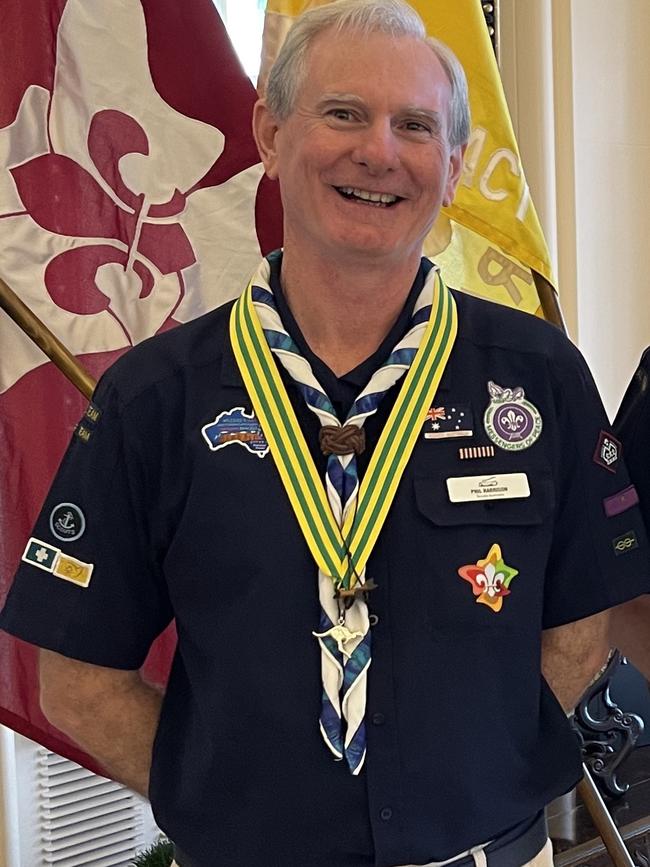 Phil Harrison, a former Chief Commissioner of the Scouts, was appointed as a Member of the Order of Australia in this year's Kings Birthday Honours List. Picture: Supplied