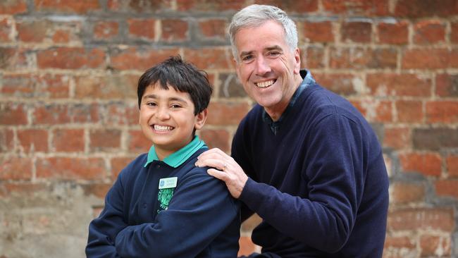 COVER SHOOT FOR V MAG (June 8 edition)Australia Best Teachers campaign.Principal Matthew Shawcross was instrumental in helping student Hewad Wali and his family who escaped from Afghanistan to start a new life in Australia.                        Picture: David Caird