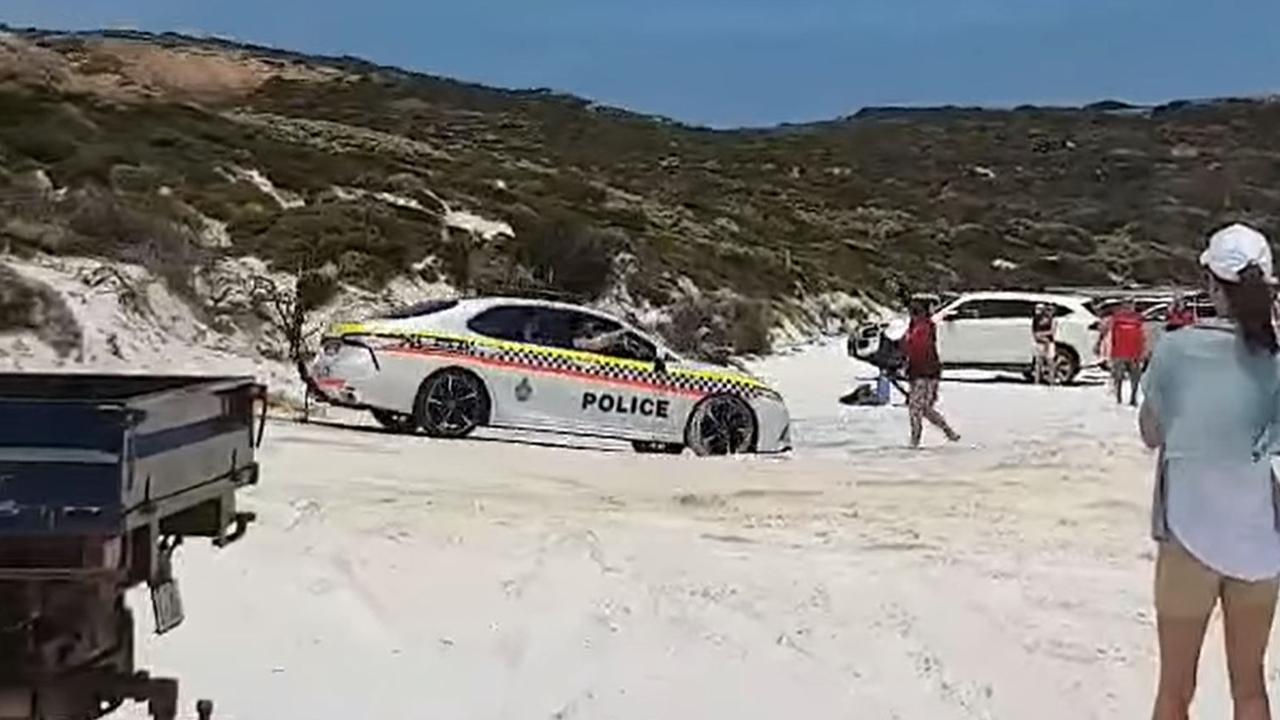 It provided some entertainment to beachgoers as they watched on. Picture: Facebook/Bogged