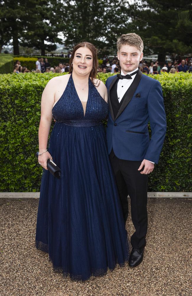 Tarrah Borwick and Javier Antonio at Centenary Heights State High School formal at Picnic Point, Friday, November 15, 2024. Picture: Kevin Farmer