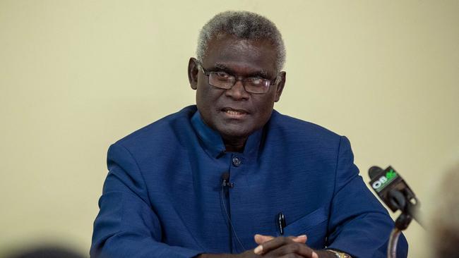 Solomon Islands Prime Minister Manasseh Sogavare. Picture: AFP