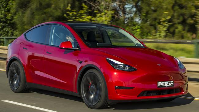 Tesla dominates the EV market in Australia. Photo: Mark Bean.