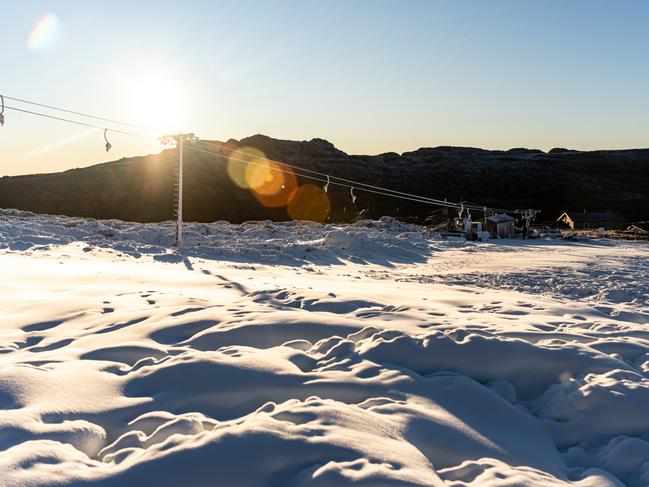 Guns blazing at Ben Lomond as 2025 snow season opens. Picture: Ben Lomond Alpine Resort
