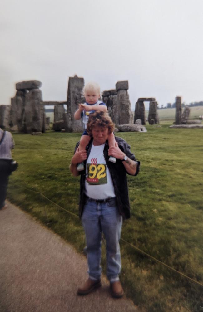 Anthony Clarke visiting Stonehenge with his family as a toddler.