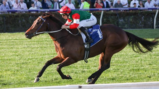 Amelia's Jewel wins the Let's Elope Stakes at Flemington in 2023. Picture: George Sal/Racing Photos