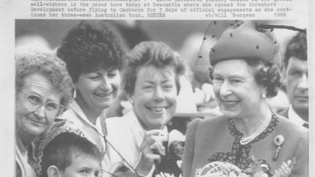 Queen Elizabeth II, overseas tour of Australia in 1988.