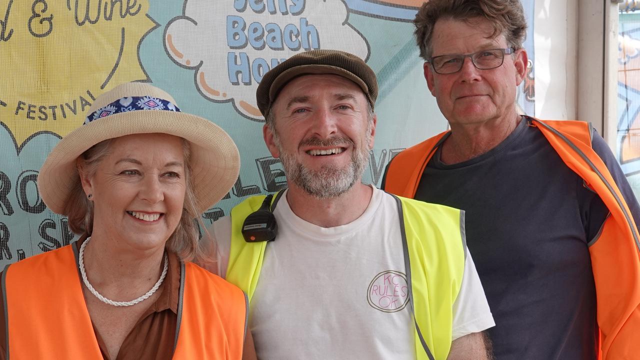 On the ticket gate volunteers Julie Vandalsen, Phil Nicholas and Vincent Vandalsen. Picture: Chris Knight