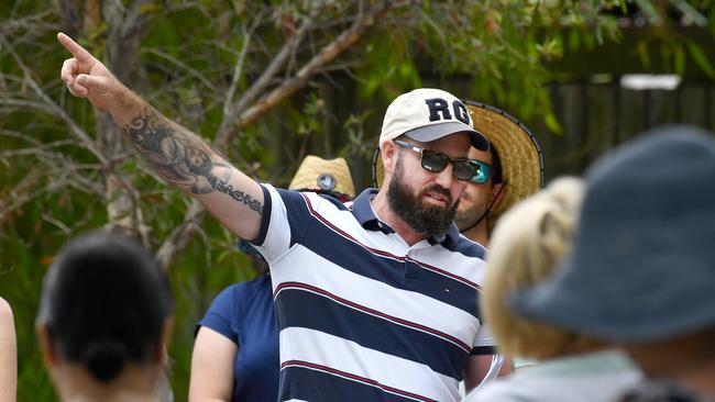 Concerned neighbours of the Lovell family at a community meeting on Thursday. Picture: John Gass