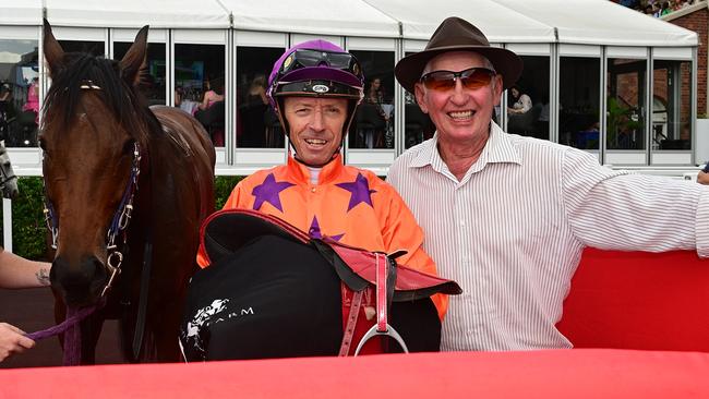 Mark Goodwin will make the trip to Townsville with his stayer Warp Speed for the Townsville Cup. Picture: Grant Peters/Trackside Photography
