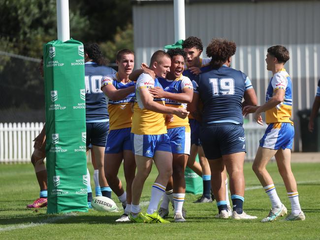 Pictured is The Peter Mulholland Cup at Ringrose Park, Wentworthville today. Patrician Brothers Blacktown v Matraville SHS. Picture: Tim Hunter.