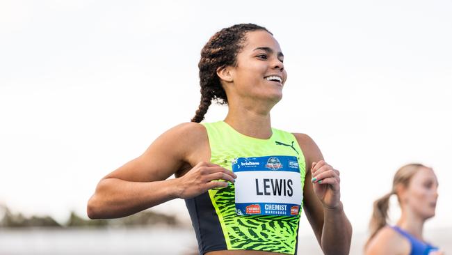 Queensland sensation Torrie Lewis wasn't happy with just one national title this weekend becoming only the third 18 year old in history to do the 100/200 double. PICTURE: CASEY SIMS