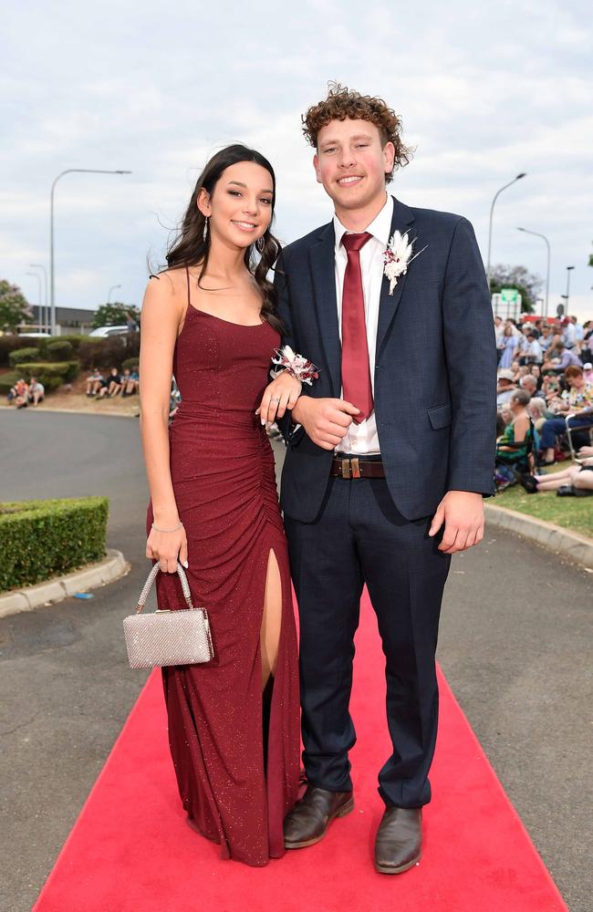 Abbie Haywood and Henry Sheath at Highfields State Secondary College. Picture: Patrick Woods.