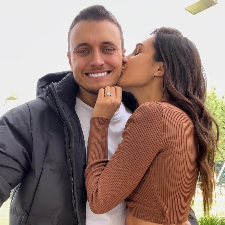 Kayla and Jae Woodroffe announced their engagement last week. Picture: Instagram.