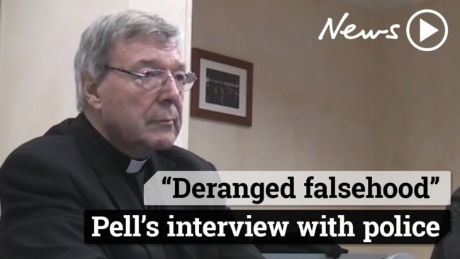 Video footage of Pell’s 2016 police interview