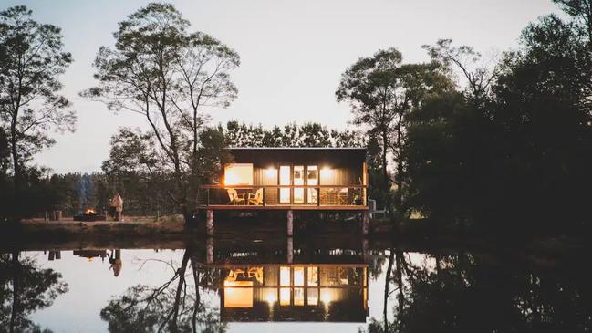 Guests of the Hideout Cabin are provided with complimentary Ashley &amp; Co toiletries, plus the use of a Nespresso coffee machine. Picture: Airbnb