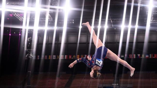 USA’s Grace McCallum competes in the artistic gymnastics. Picture: AFP