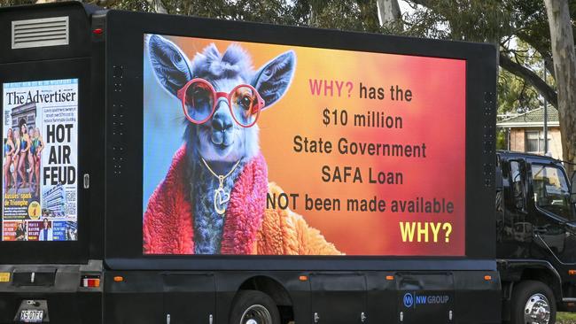 A previous sign outside the Air Apartments. Picture: Mark Brake