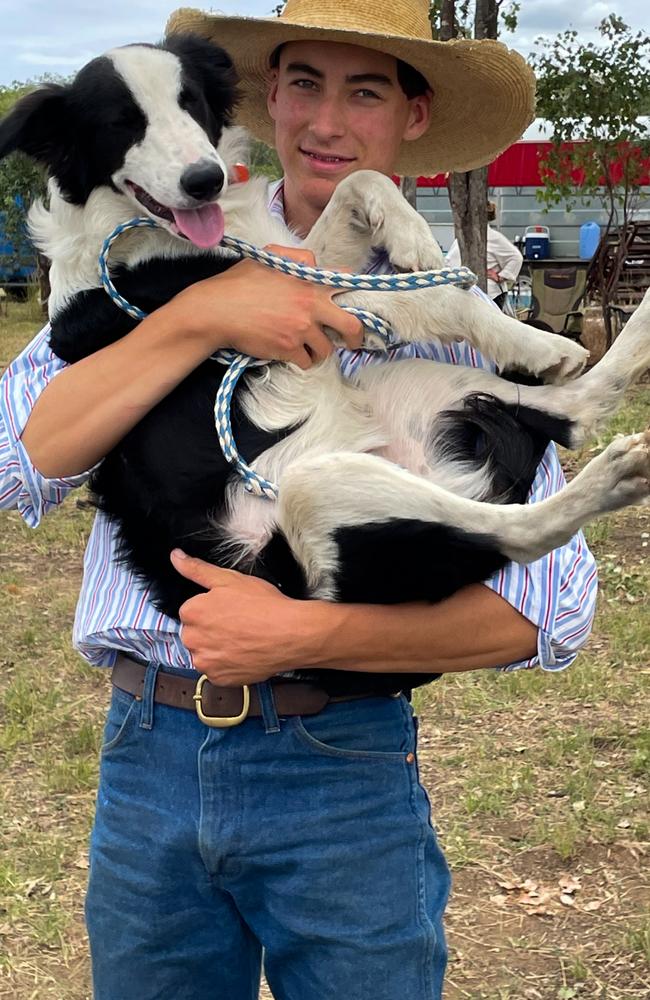 Nathan Obst with his border collie Chief.