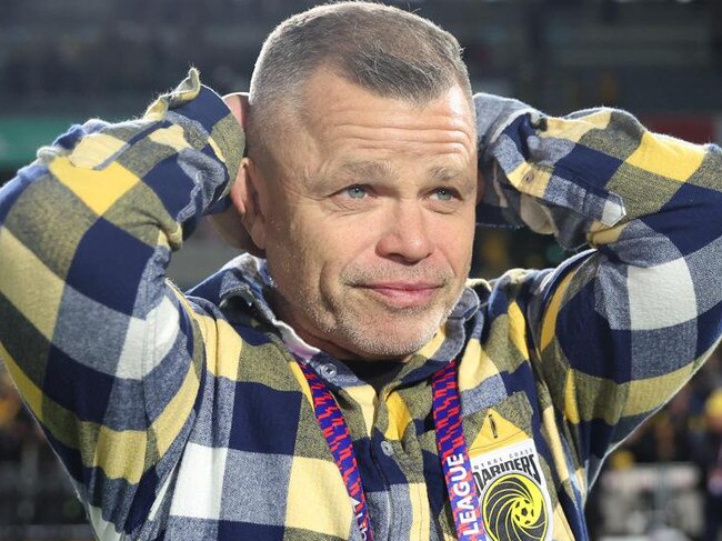 SYDNEY, AUSTRALIA - MAY 20: Mariners owner Richard Peil reacts post game during the second leg of the A-League Men's Semi Final between Central Coast Mariners and Adelaide United at Industree Group Stadium, on May 20, 2023, in Sydney, Australia. (Photo by Scott Gardiner/Getty Images)