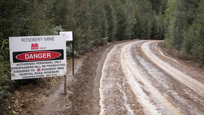 The entrance to MMG's mine lease and the site of a proposed tailings dam. Picture: Grant Wells