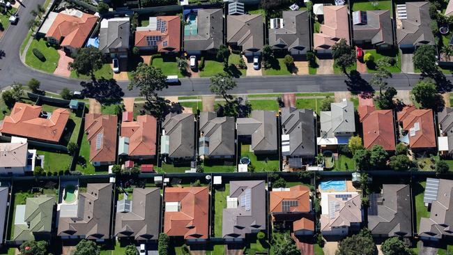 aerial view of western Sydney. Picture: NCA NewsWire / Gaye Gerard