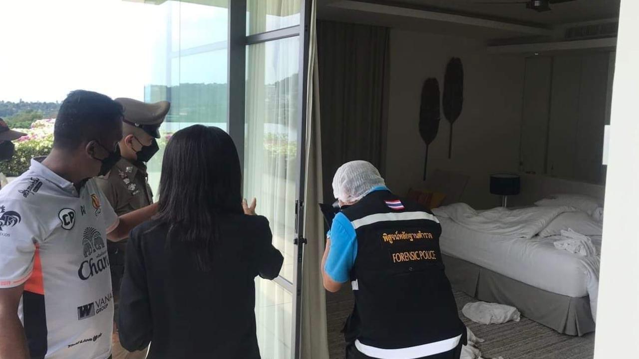 Police inside the villa on Koh Samui, Thailand where cricketer Shane Warne was found dead from an apparent heart attack. Source: Royal Thai Police via Matichon online