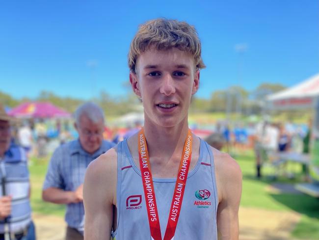 Will Pereira finished with bronze. Picture: Athletics Tasmania