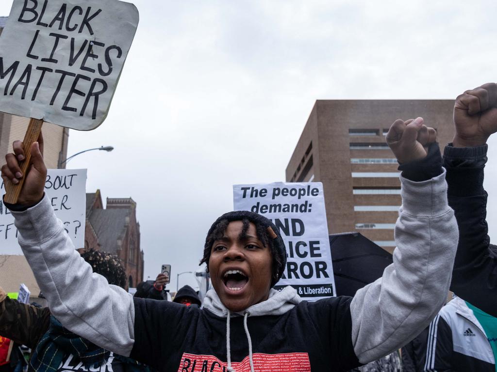 Protesters march during a rally against the fatal police assault of Tyre Nichols, in Memphis, Tennessee. Picture: AFP