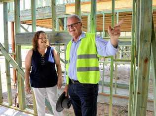 VISION: Greg Cree, founder of Project4Change at the site in Leichhardt with director Leanne Paulsen. Picture: Rob Williams